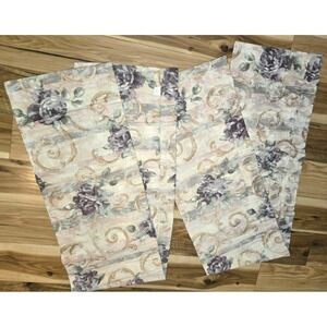 Croscill Chambord Cassis Window Valance 84" x 17" Purple Rose - Set of 2‎